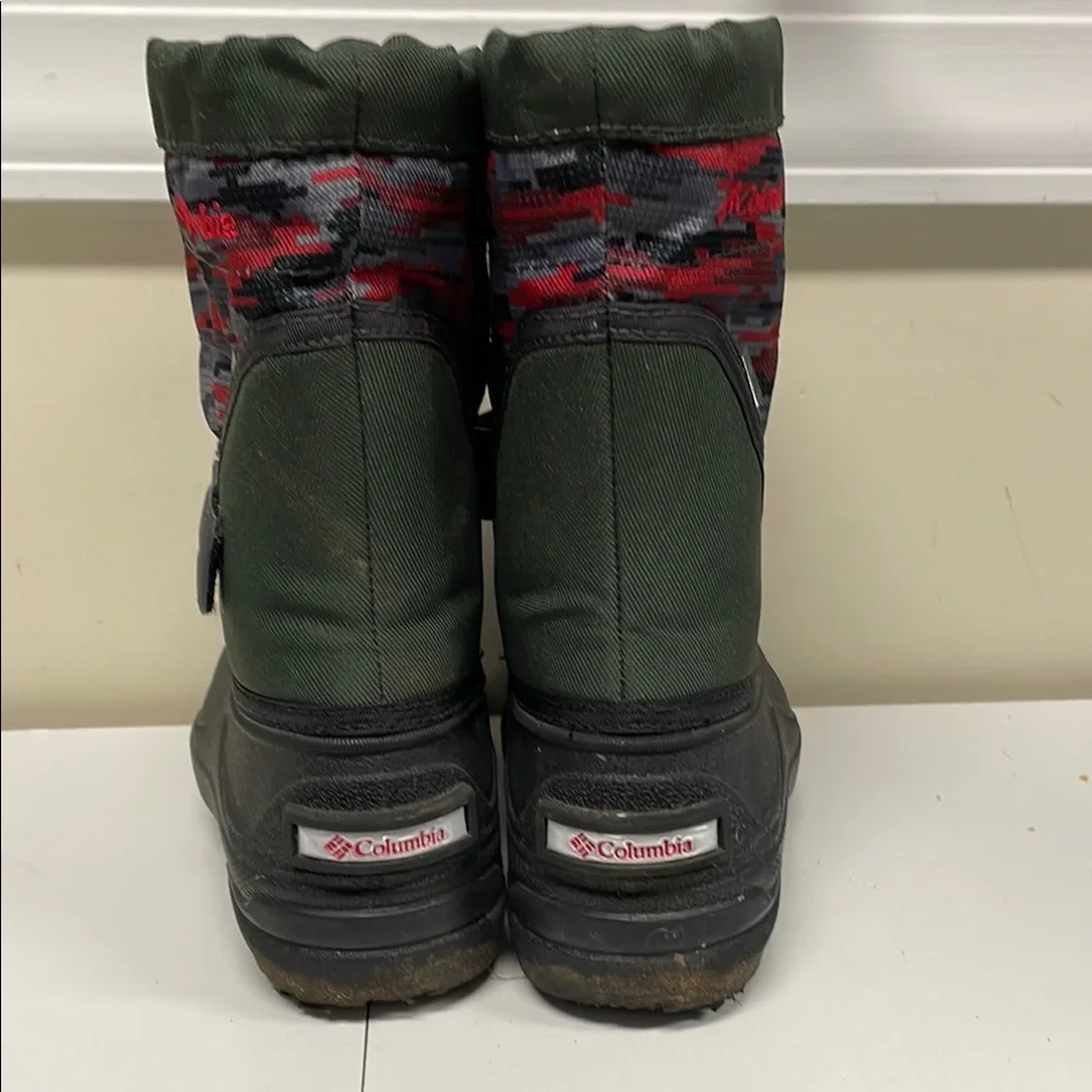 Columbia Kids Rain & Snow Boots - Green and Red